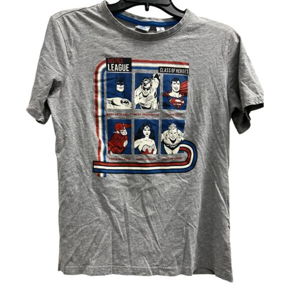 DC Comics Justice League Class of Heroes gray tee SZ S